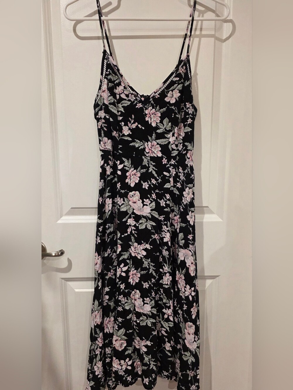 Lulus Floral Strappy Midi Dress